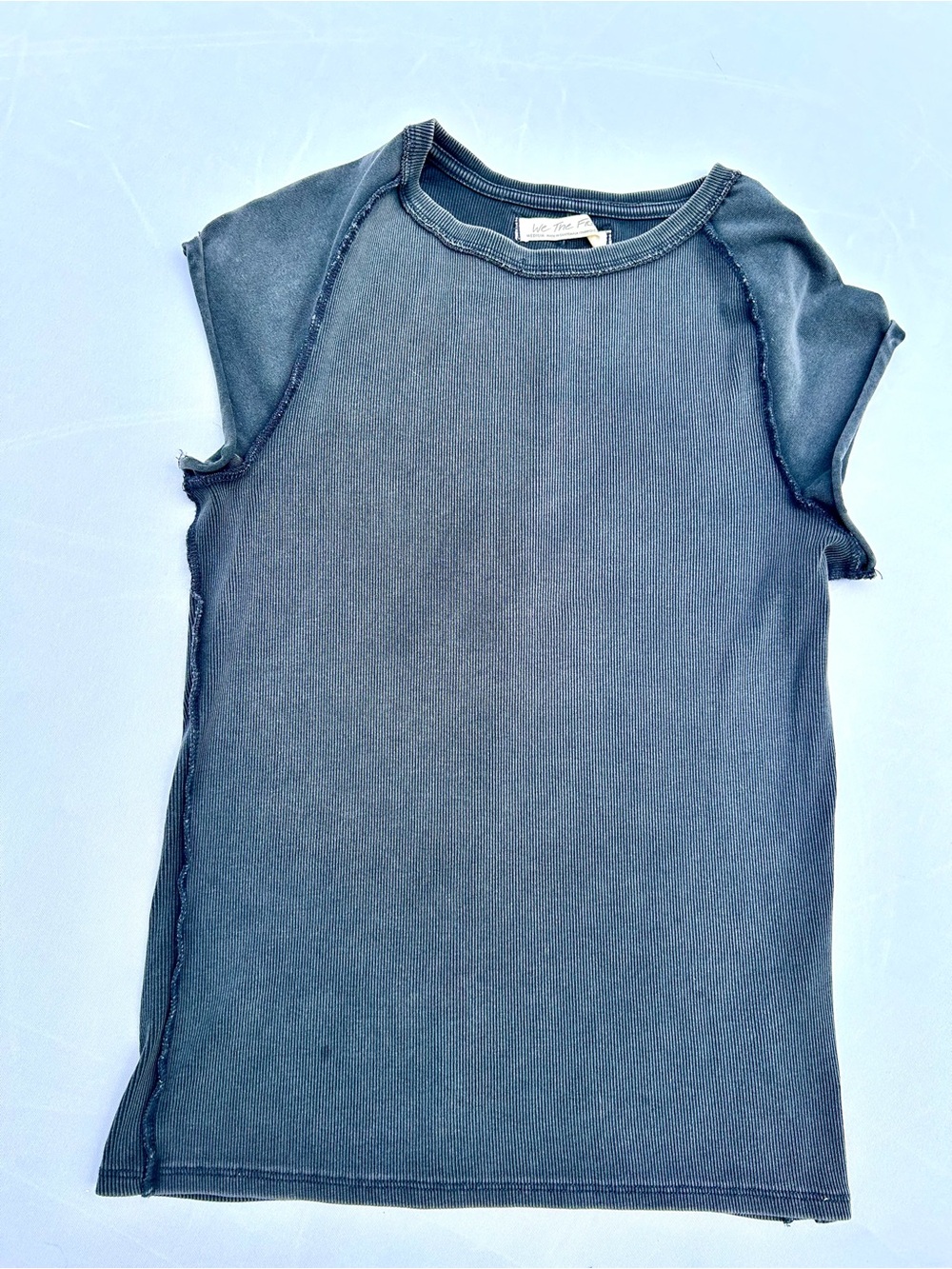 We The Free Kids Charcoal Gray Ribbed Tank Top